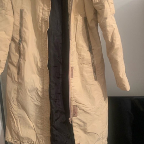 Long jacket size M like new, beige