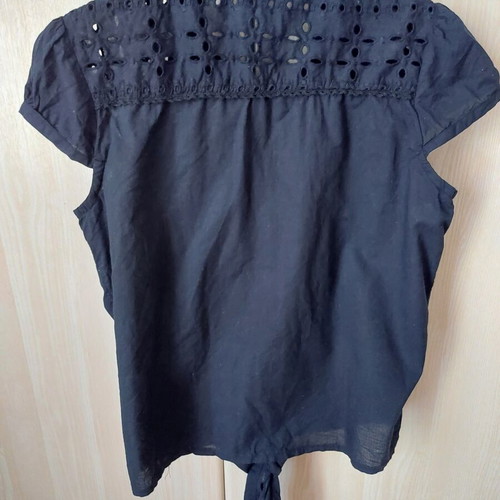 Dorothy Perkins cotton shirt with lace details, black, XL