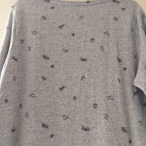 Blouse used, gray-blue, size L