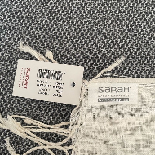 Sarah Lawrence Linen Scarf new, multicolored