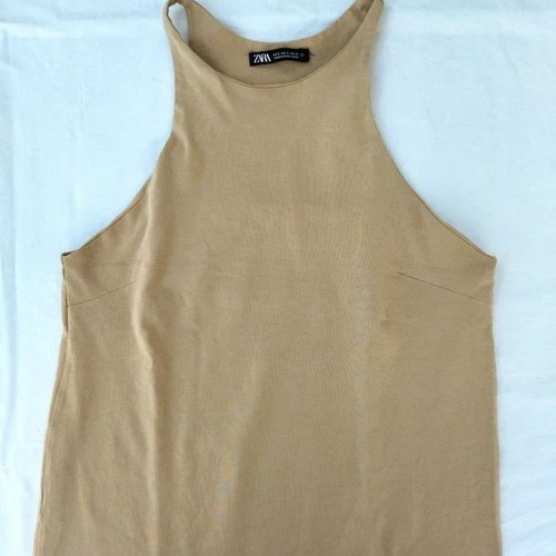 Midi sleeveless dress Zara like new, beige