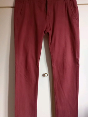 Men's pants used, cotton, red, straight fit, size L XL