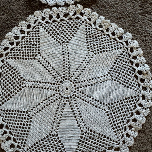 Set of 9 handmade embroidery and lace used