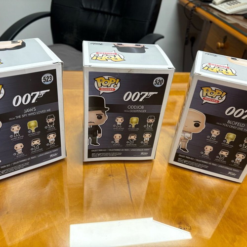Funko Pop! 007 Oddjob 520, Blofeld 521 and Jaws 523 used, set of 3 figures