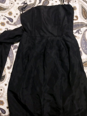Φόρεμα Zara σατέν μεταχειρισμένο, μαύρο, small