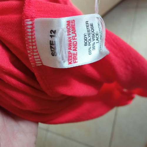 Summer maxi dress coral with lace back like new, size M