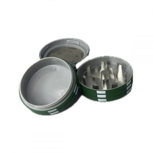 Grinder Metal and Plastic 40x26mm 2-Compartment Poker Green New