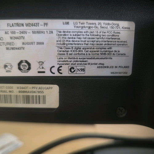 LG 24 computer monitor used