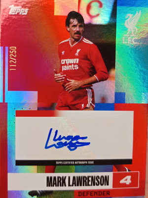 Topps Liverpool Cards with Certified Autograph and Numbered /50 New