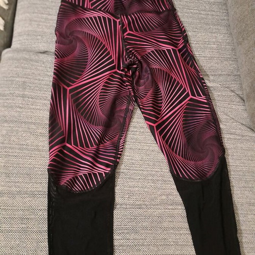 Baya leggings and top set used, size 1, black and purple
