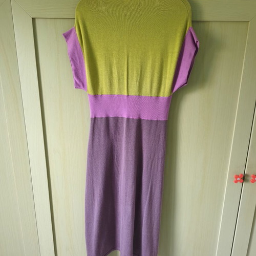 St-Martins knitted dress like new, green and purple, size M