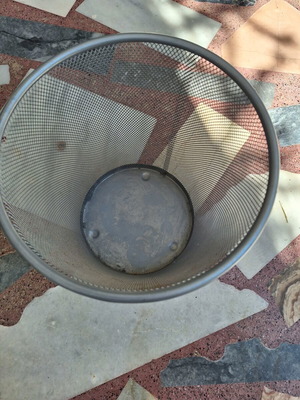 Office trash bin small, used