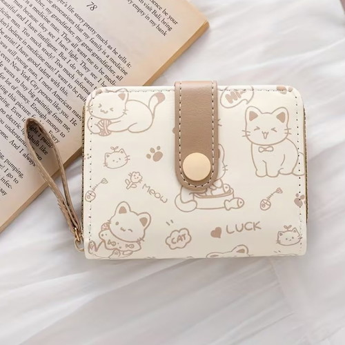 Wallet with Cat Designs New