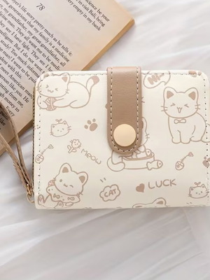 Wallet with Cat Designs New