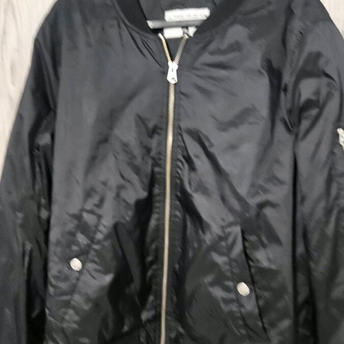 Bomber jacket used, size L, black with stain