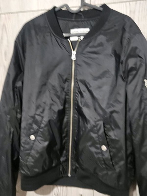 Bomber jacket used, size L, black with stain