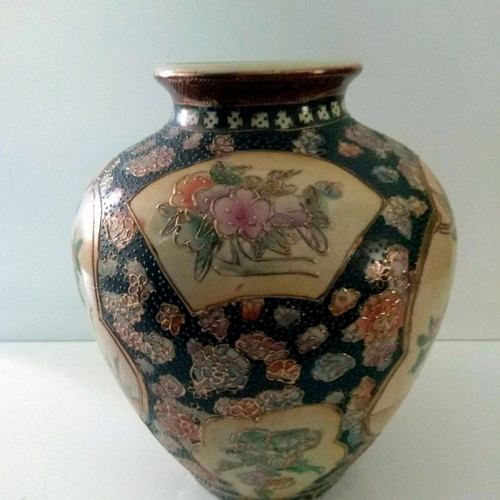 Royal Satsuma vases used, pack of 3, height 23 cm
