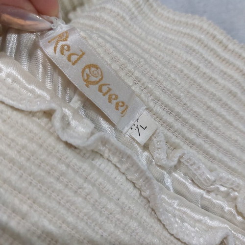 Boho lace shorts M/L used, beige with satin lining