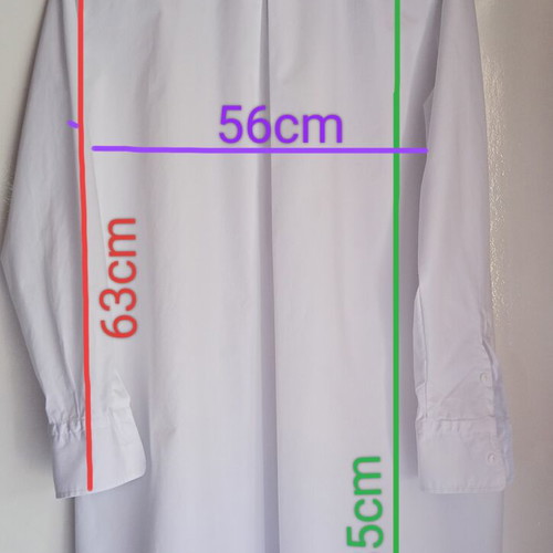 Sophie Deloudi long cotton shirt XL new, white