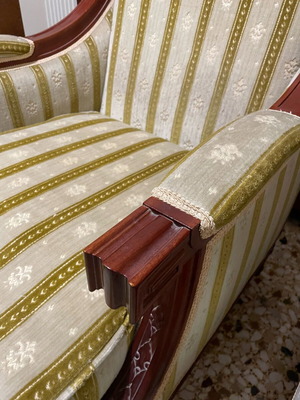 Saridis armchairs pair used, vintage classic style