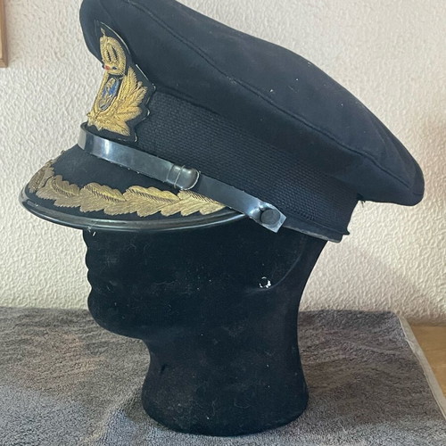 Royal Navy senior officer cap used
