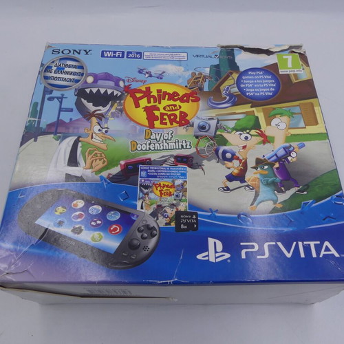 Sony PS Vita Wi-Fi Slim Phineas & Ferb празна кутия употребявана