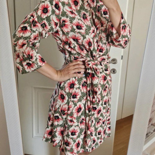 Pepe Jeans floral mini dress, size L, red