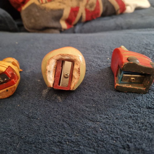 Vintage pencil sharpeners used, set of 3