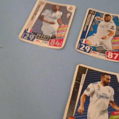 Real Madrid Benzema and Carvajal cards used