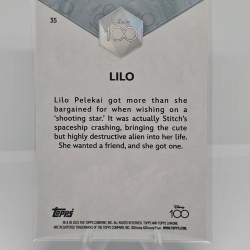 Topps Chrome 2023 Disney 100 Years of Wonder #35 Lilo card