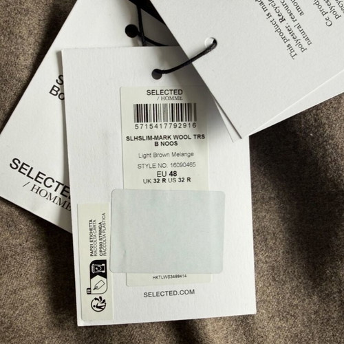 Selected Homme Wool Trousers new men's size 32