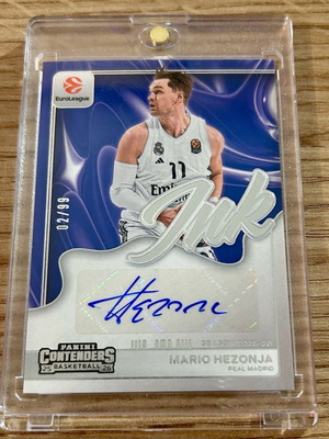 Mario Hezonja Real Madrid Panini Euroleague 2025-26 Αριθμημένη κάρτα με υπογραφή 02/99 Καινούργιο