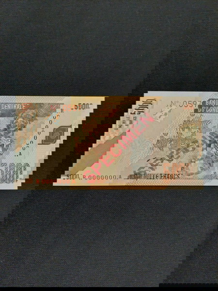 SPECIMEN. CONGO 5 000 FRANCS.