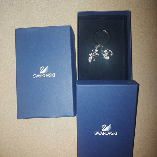 Swarovski Signature Swanflower Key Ring unused, silver