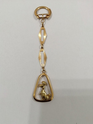 Gold keychain K18 solid vintage, like new