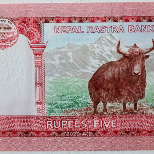 5 Rupees Banknote Nepal 2020 uncirculated