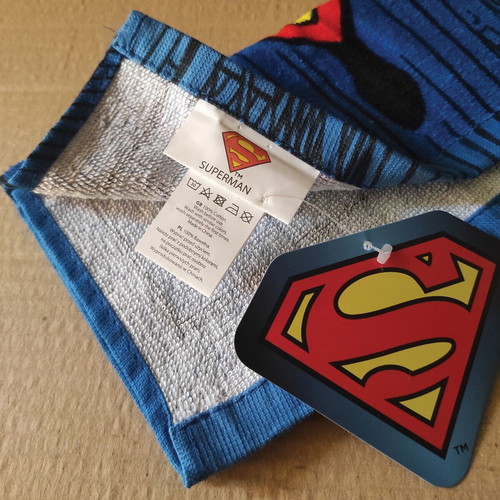 Superman hand face towel new