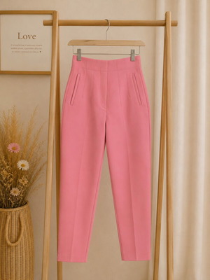 Zara high-waisted pants like new, pink, size XS
