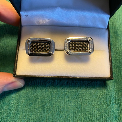 Tie rack cufflinks used, black