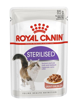 Royal Canin Sterilised Gravy τροφή για στειρωμένες γάτες 85γρ πακέτο 6