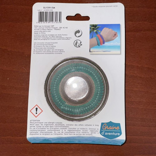 Graine d’aventure citronella bracelet, green