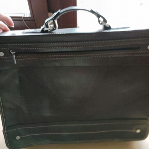TUMI brown leather business bag like new