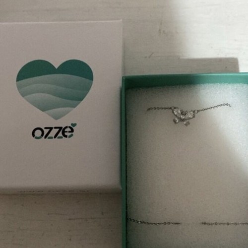 Ozze silver bracelet with bow and stones new