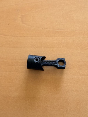 Piston car keychain like new, 3D customizable color