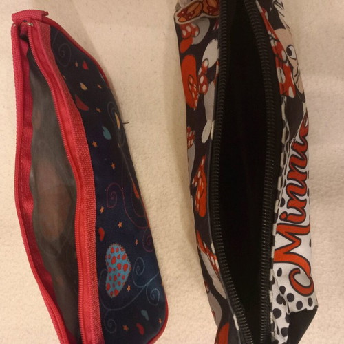 School pencil cases used, pack of 2 pieces