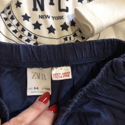 Set of 3 children's pajamas size 5-6 used, Zara and H&M