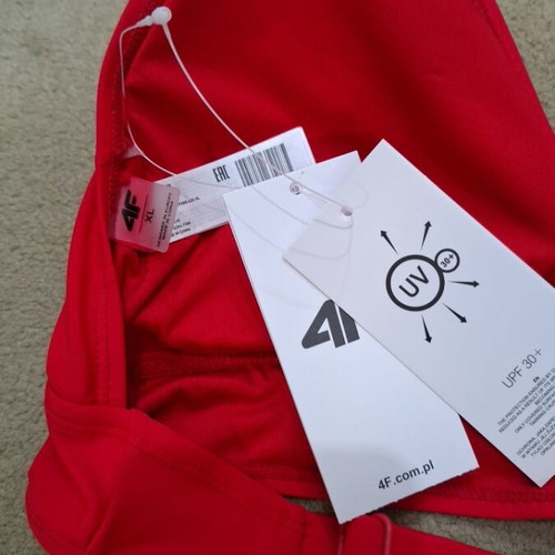 4F Women's Swimwear Top XL Red new with UV protection