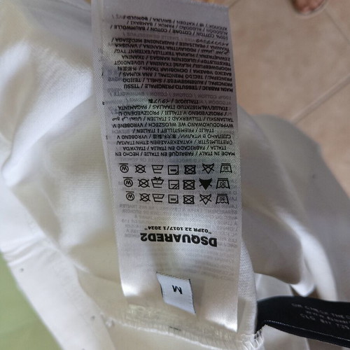 Dsquared2 short-sleeve t-shirt size M new, white cotton