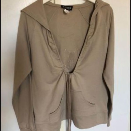 My Moo women's sweatshirt like new, beige with sequin embroidery