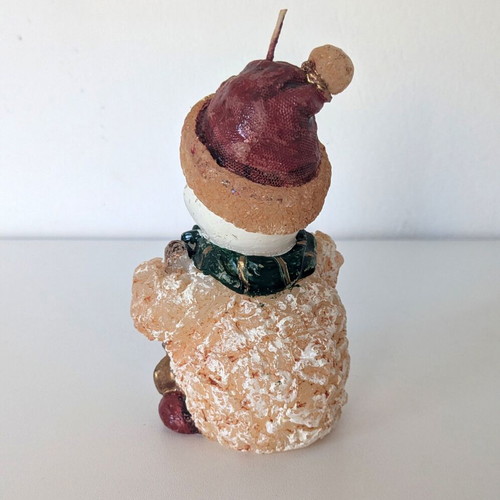 Vintage Christmas Snowman Candle with Shovel 15 cm used